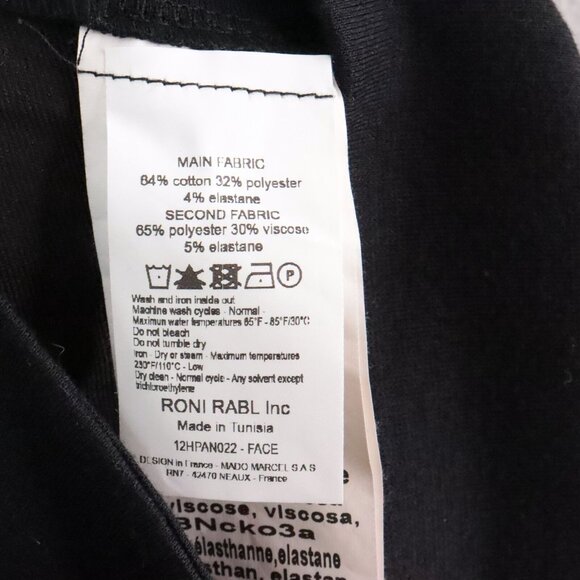 MADO Et Les Autres Women's 40 / M Black Faux Leather Panel Skinny Legging Pants - Picture 6 of 8